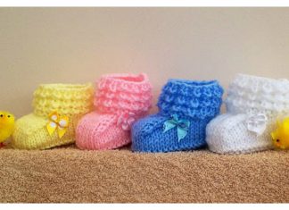 Baby Crocodilly Mocs Booties Free Knitting Pattern