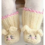 Bunny Baby Booties Free Knitting Pattern