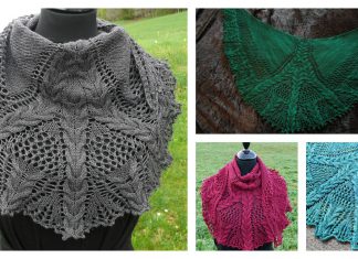 Lace and Cable Shawl Free Knitting Pattern