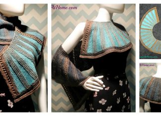 Marching Through the Looking Glass Wrap Free Knitting Pattern