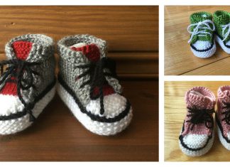 Baby Converse Booties Free Knitting Pattern