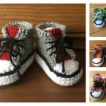 Baby Converse Booties Free Knitting Pattern