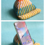 Brioche Smartphone Stand Free Knitting Pattern