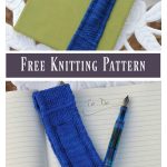 Journal Band with Pen Pocket Free Knitting Pattern