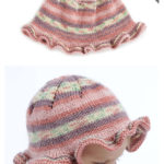 Ruffle Baby Hat Free Knitting Pattern