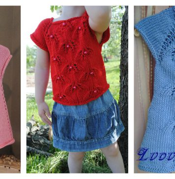 Sweet Bluebells Baby Sweater Free Knitting Pattern