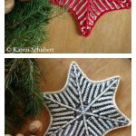 Brioche Star Coaster or Gift Topper Free Knitting Pattern