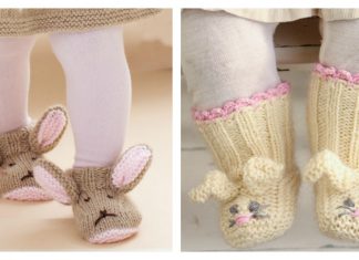 Bunny Baby Booties Free Knitting Pattern