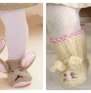 Bunny Baby Booties Free Knitting Pattern