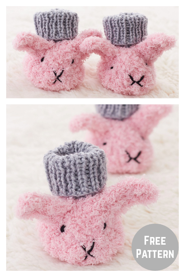 Bunny Baby Booties Free Knitting Pattern