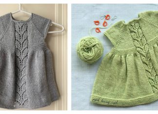 Leaf Love Baby Dress Free Knitting Pattern