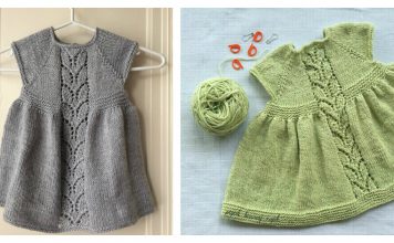 Leaf Love Baby Dress Free Knitting Pattern