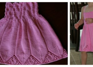 Little Girl Flora Dress Free Knitting Pattern