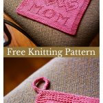 Love Mom Washcloth Free Knitting Pattern