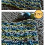 Sea Foam Wave Drop Stitch Baby Blanket Free Knitting Pattern