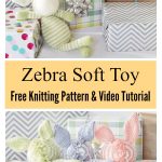 Zebra Soft Toy Free Knitting Pattern and Video Tutorial