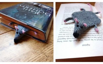 Flat Rat Bookmark Free Knitting Pattern