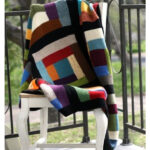 Log Cabin Scrap Blanket Free Knitting Pattern and Video Tutorial