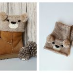Teddy Bear Boot Toppers Knitting Pattern