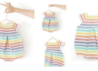 Baby Rainbow Romper Free Knitting Pattern