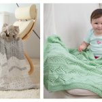 Chevrons Lace Baby Blanket Free Knitting Pattern