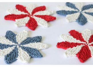 Pinwheel Coasters Free Knitting Pattern