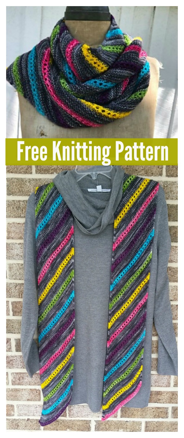 Reversible Lace Scarf Free Knitting Pattern