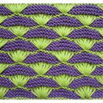Shells on a Garter-stitch Background Free Knitting Pattern and Video Tutorial