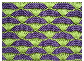 Shells on a Garter-stitch Background Free Knitting Pattern and Video Tutorial