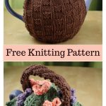 Flower Basket Tea Cozy Free Knitting Pattern