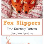 Fox Slippers Free Knitting Pattern