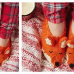 Fox Slippers Free Knitting Pattern