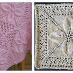 Leaf Motifs Afghan Baby Blanket Free Knitting Pattern