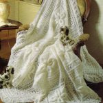 Leaf Motifs Afghan Blanket Free Knitting Pattern