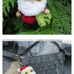 Christmas Santa Keychain or ornament Free Knitting Pattern