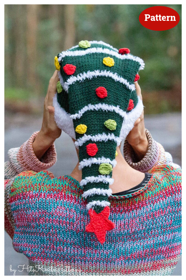Christmas Tree Hat Free Knitting Pattern
