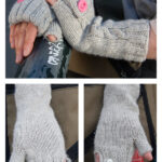 Commuter Fingerless Mittens Free Knitting Pattern