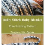 Daisy Stitch Baby Blanket Free Knitting Pattern