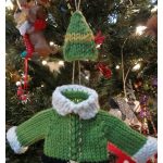 Elf Sweater Ornament Free Knitting Pattern