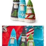 Fair Isle Santas Free Knitting Pattern
