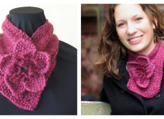 Flora Neck Warmer Scarf Free Knitting Pattern