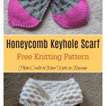 Honeycomb Keyhole Scarf Free Knitting Pattern