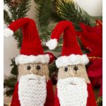 Santa Gnome Ornaments Free Knitting Pattern