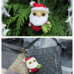 Santa Keyring or Ornament Free Knitting Pattern