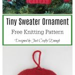 Tiny Sweater Ornament Free Knitting Pattern