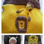 Animal Hooded Baby Car Seat Blanket Knitting Pattern