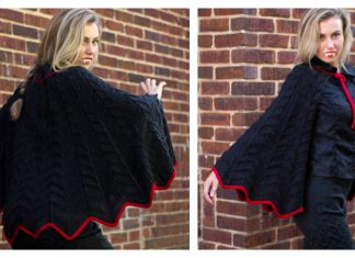 Bat Cape Free Knitting Pattern