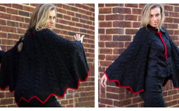 Bat Cape Free Knitting Pattern