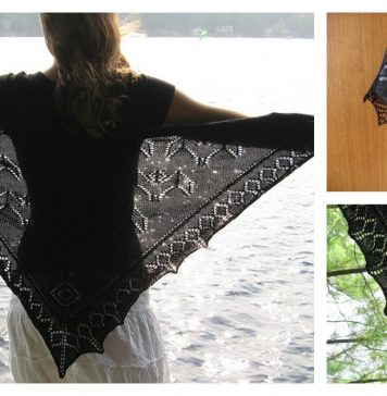 Bat Shawl Free Knitting Pattern