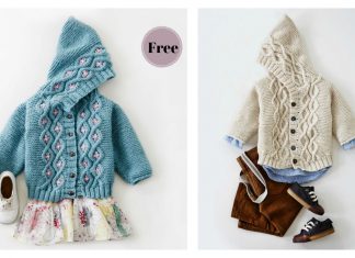 Cabled Baby Cardigan Sweater Free Knitting Pattern